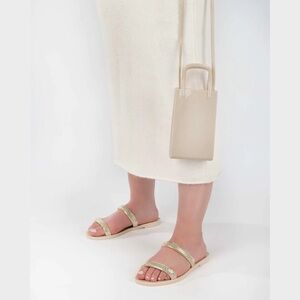 Melissa Glitz Nude Crossbody Mini Purse bag - New, without tags